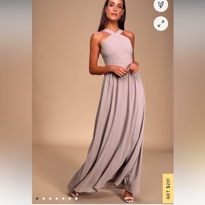 Air of Romance Taupe Maxi Dress Lulus